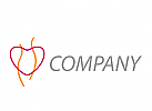 Person, Mensch abstrakt und Herz, Frau, Frauenarzt, Logo