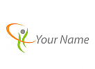 Person und Kreis, Mensch in Bewegung, Logo