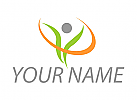 Person, Mensch in bewegung und Kreis, Logo