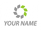 Viele Rechtecke in grn und grau Logo