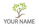 Person, Mensch als Baum, Pflanze Logo