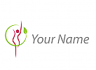 Person, Mensch in Bewegung, Blatt, Pflanze, Frau, Frauenarzt Logo