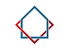 Haus, Raute, Fliese, Handwerk, Logo