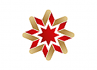 Stern, gold, rot, Logo